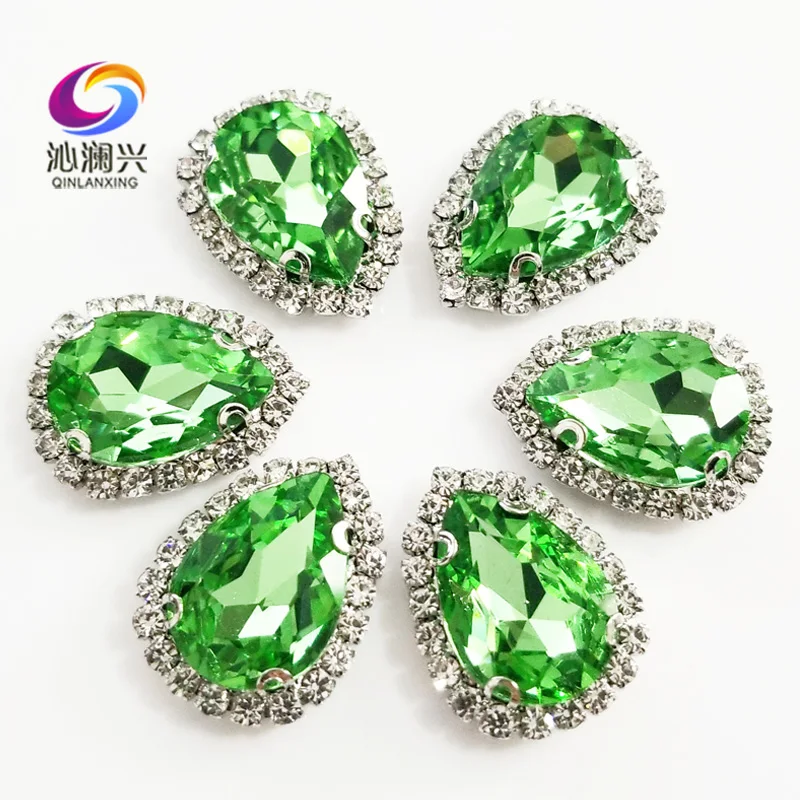 Top Grade Silver Bottom Glass Crystal Buckle,Light Green Drop Shape Sew on Rhinestones with Holes,Diy/wedding Decoration
Top Grade Silver Bottom Glass Crystal Buckle,Light Green Drop Shape Sew on Rhinestones with Holes,Diy/wedding Decoration