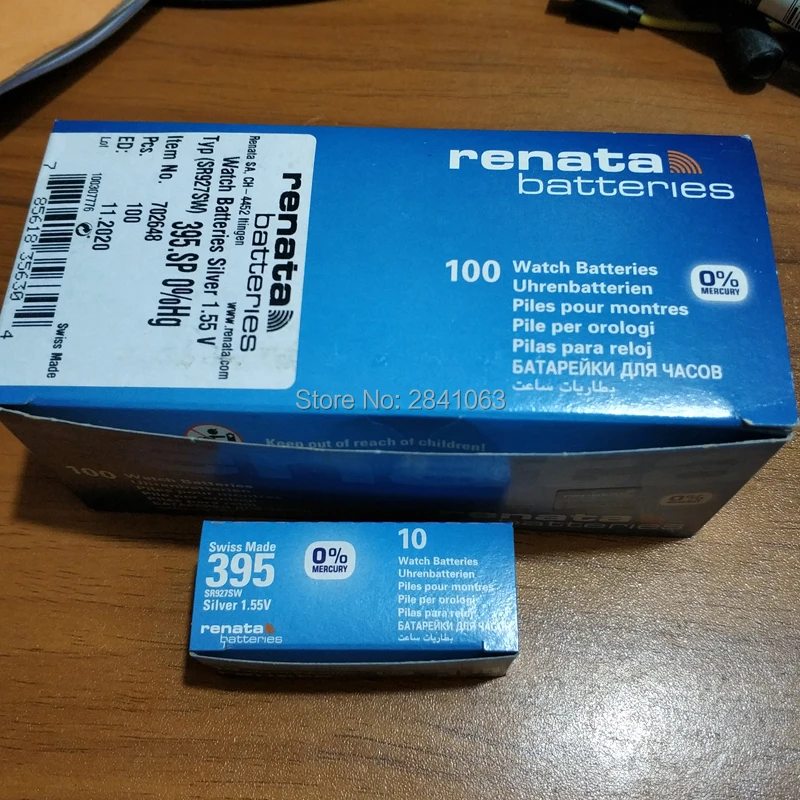 100Xrenata Silver Oxide Watch Battery 395 SR927SW 927 1.55V 100% original brand renata 395 renata 927 battery
100Xrenata Silver Oxide Watch Battery 395 SR927SW 927 1.55V 100% original brand renata 395 renata 927 battery