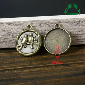 10 Pieces Antiqued Bronze Vintage Couple Bird Embossed Fit 25mm Round Base Setting Pendant Tray Jewelry Blanks Cabochon Charm
10 Pieces Antiqued Bronze Vintage Couple Bird Embossed Fit 25mm Round Base Setting Pendant Tray Jewelry Blanks Cabochon Charm