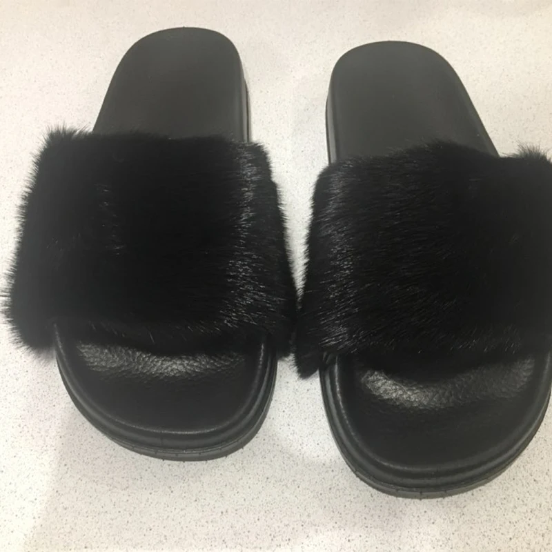 Women real mink fur furry slippers fashion handmade flip flops beach sandal shoes
Women real mink fur furry slippers fashion handmade flip flops beach sandal shoes