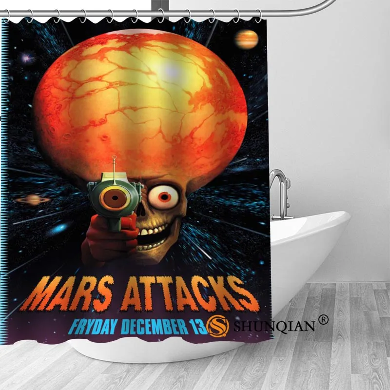 Custom Shower Curtain Mars Attacks Bathroom Curtains High Quality Polyester Bath Curtain Home Hotel Bathroom Decoration
Custom Shower Curtain Mars Attacks Bathroom Curtains High Quality Polyester Bath Curtain Home Hotel Bathroom Decoration