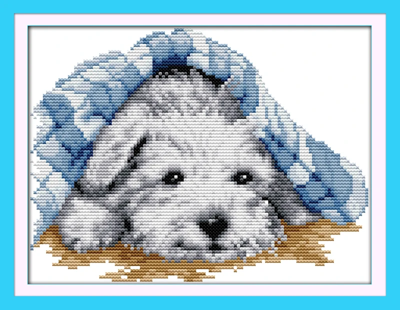 Small lovely dog cross stitch kit cartoon animal 18ct 14ct 11ct count canvas stitches embroidery DIY handmade needlework
Small lovely dog cross stitch kit cartoon animal 18ct 14ct 11ct count canvas stitches embroidery DIY handmade needlework