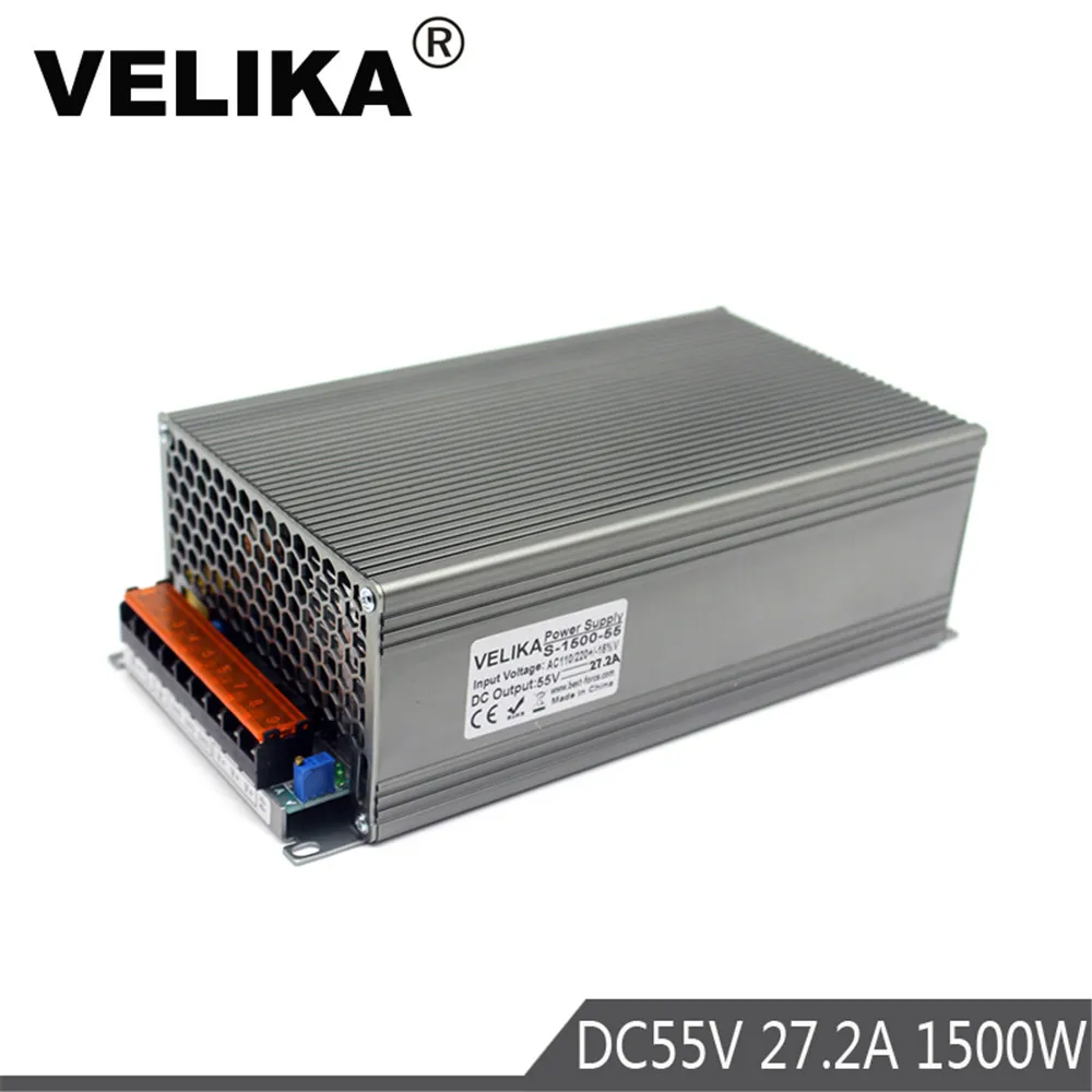 Power Supply DC55V 27.2A 1500W Switching Switch Driver Transformer 220V AC DC 55V SMPS For CNC CCTV Stepper Motors DV led LAMP
Power Supply DC55V 27.2A 1500W Switching Switch Driver Transformer 220V AC DC 55V SMPS For CNC CCTV Stepper Motors DV led LAMP