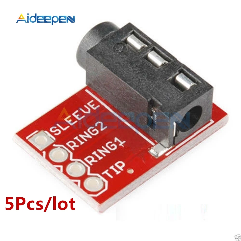 5Pcs/lot 3.5mm Jack Stereo TRRS Headset Audio Breakout Board Extension Module 
5Pcs/lot 3.5mm Jack Stereo TRRS Headset Audio Breakout Board Extension Module