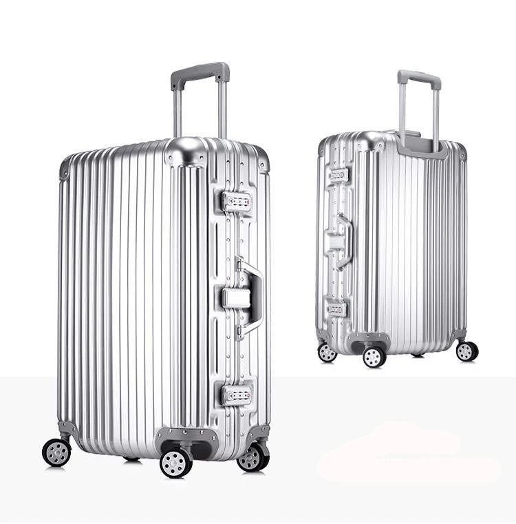 

20''22''24''26''29'' Aluminum Frame Suitcase Travel Trolley Luggage TSA Lock Spinner Caster mala de viagem Business Suitcase