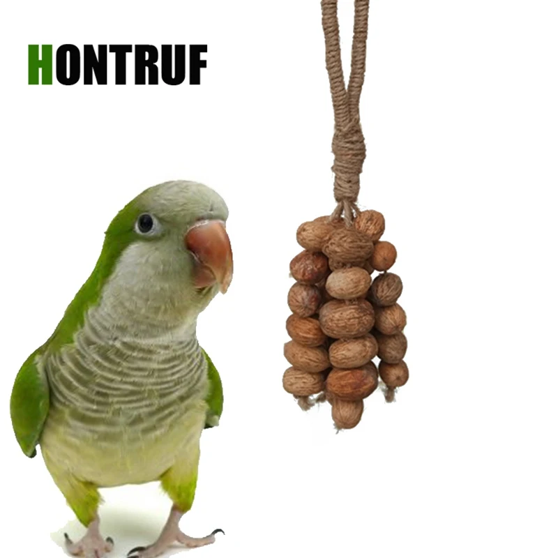 Принадлежности для попугаев игрушки птицы натуральный игрушечные фрукты гайки