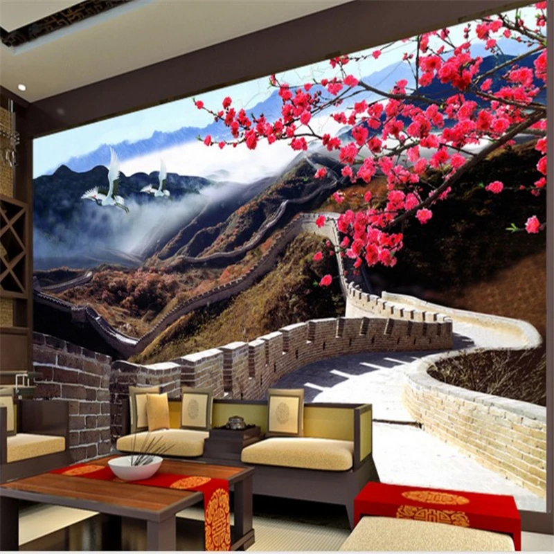 Фото Обои на заказ обои HD атмосфера китайская большая стена Гостиная ТВ фон украшение