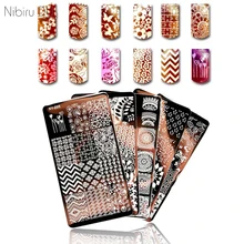 1 pièces Nail Art timbre modèle estampage plaques beauté fleur géométrie Rectangle manucure Image plaque(China)