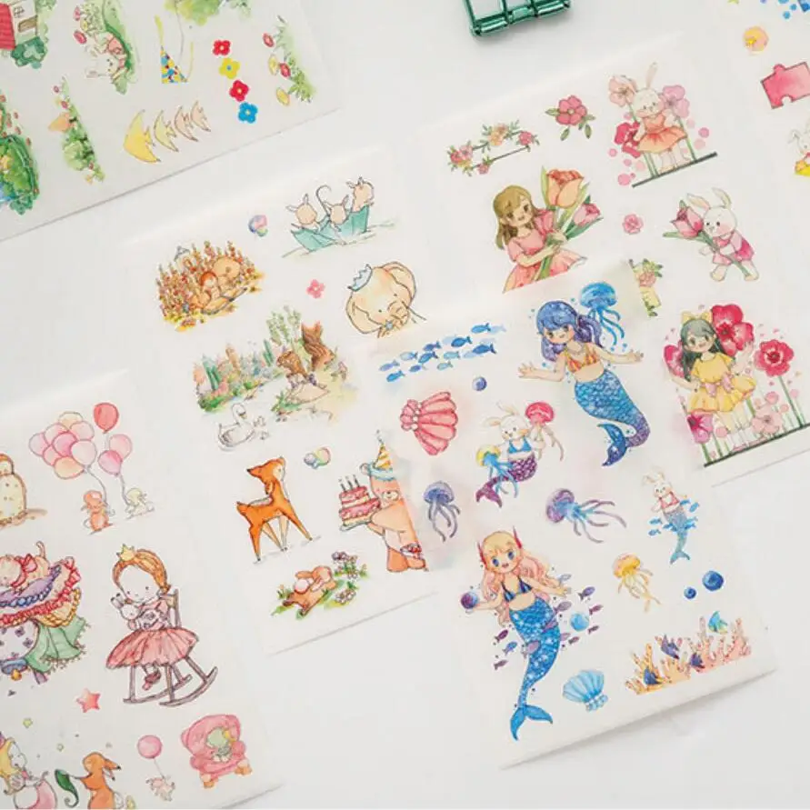 6pcs/pack Multi Color Stickers Set Decorative Stationery Stickers Scrapbooking DIY Diary Album Stick Label
6pcs/pack Multi Color Stickers Set Decorative Stationery Stickers Scrapbooking DIY Diary Album Stick Label