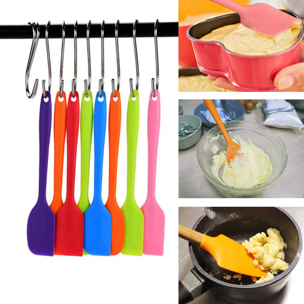 New Non-Stick Silicone Spatulas Cake Heat Resistant Flexible Scraping Baking kitchen Cooking Decorating small spatula Dough Tool
New Non-Stick Silicone Spatulas Cake Heat Resistant Flexible Scraping Baking kitchen Cooking Decorating small spatula Dough Tool