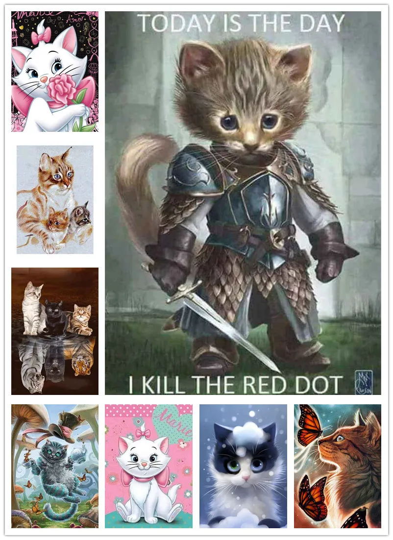 DIY 5D Diamond embroidery Full Set Animal Cat rhinestone pictures Diamond Painting Full Square Cute Cat Wall Sticker Home Decor
DIY 5D Diamond embroidery Full Set Animal Cat rhinestone pictures Diamond Painting Full Square Cute Cat Wall Sticker Home Decor