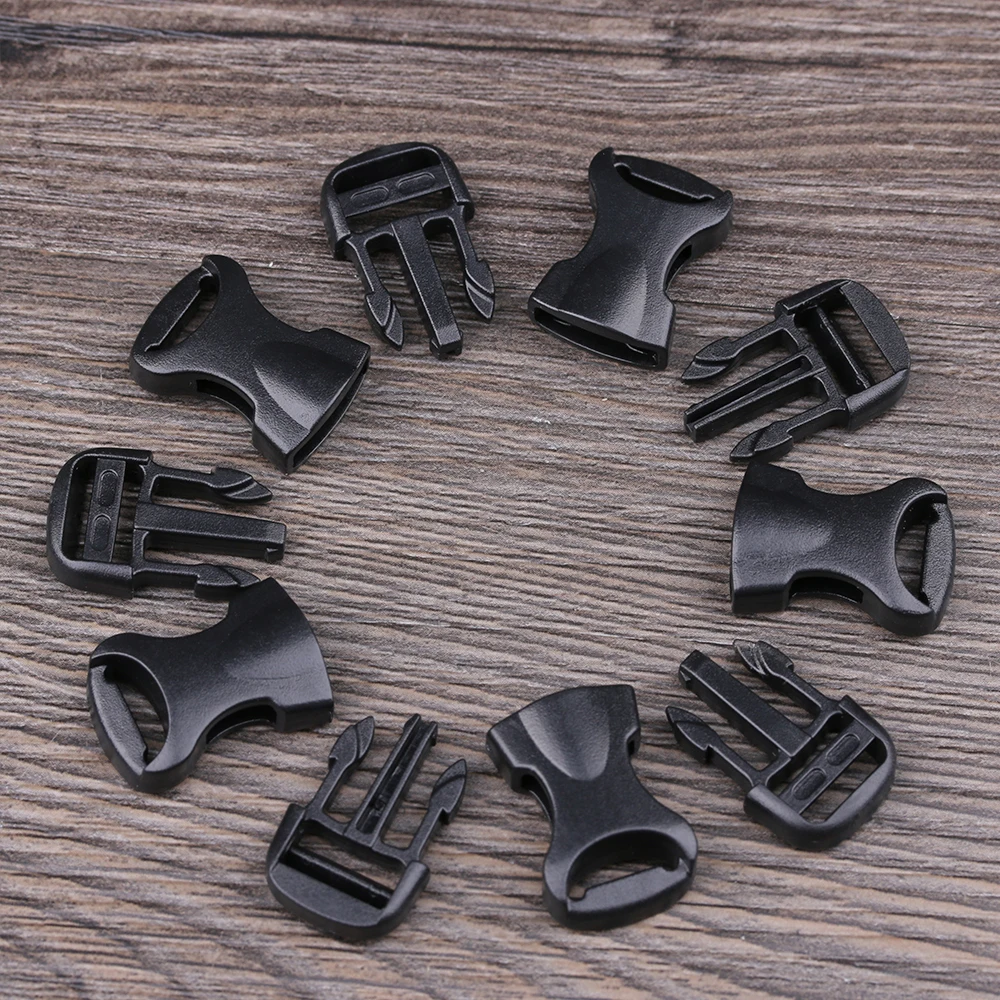 10 PCs 3/8" 10mm Side Release Buckle Dog Collar Strap Curved Parachute Bracelet Emergency Gear Webbing Outdoor Tool
10 PCs 3/8" 10mm Side Release Buckle Dog Collar Strap Curved Parachute Bracelet Emergency Gear Webbing Outdoor Tool