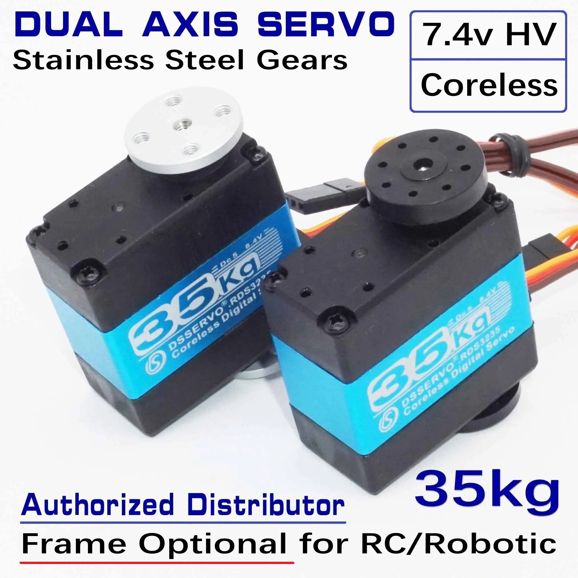 RDS3235 35kg Frame Optional Coreless Metal Case Stainless Steel Gear Standard Dual Shafts Axis Arduino Robot Servo UAV Airplane
RDS3235 35kg Frame Optional Coreless Metal Case Stainless Steel Gear Standard Dual Shafts Axis Arduino Robot Servo UAV Airplane