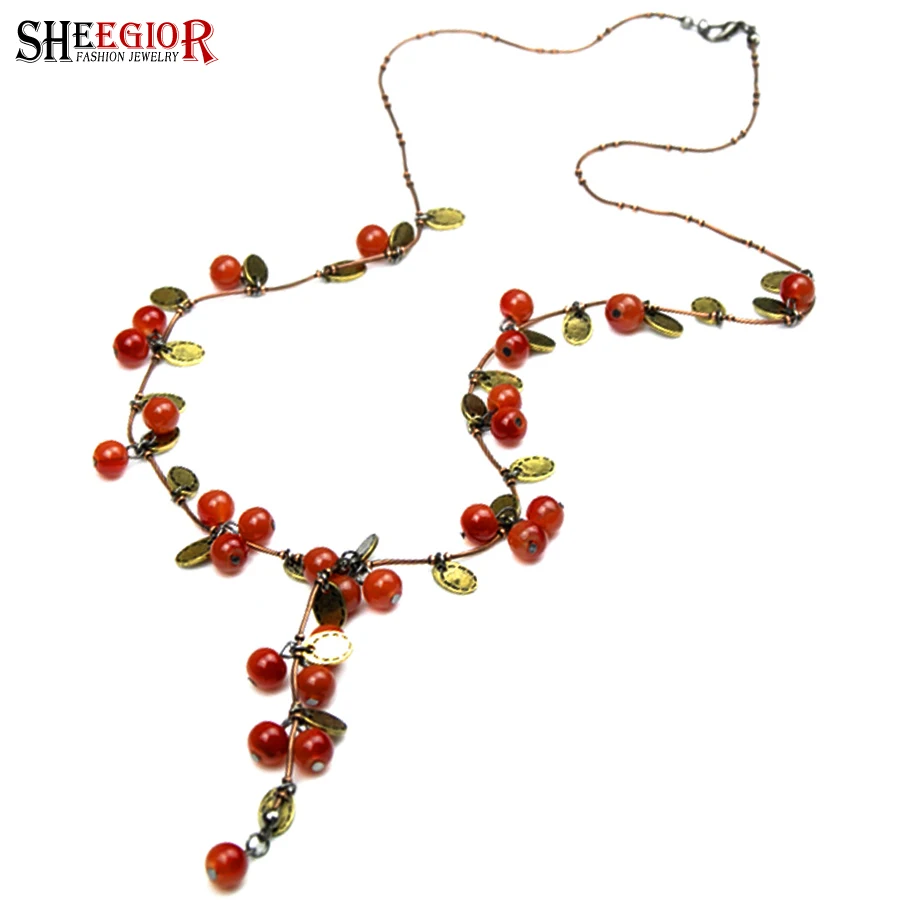 SHEEGIOR Red Grape Choker Necklace Women Bts Accessories Vintage Bronze Copper Chain Beads Cherry Long Necklaces Fashion Jewelry
SHEEGIOR Red Grape Choker Necklace Women Bts Accessories Vintage Bronze Copper Chain Beads Cherry Long Necklaces Fashion Jewelry