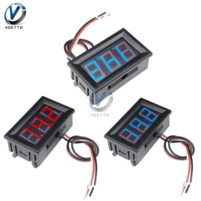 Mini Voltmeter Tester Digital Voltage Meter Volt Test Battery DC 0-30V 3 Wires for Auto Car LED Display Gauge Red Green Blue DIY
Mini Voltmeter Tester Digital Voltage Meter Volt Test Battery DC 0-30V 3 Wires for Auto Car LED Display Gauge Red Green Blue DIY