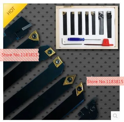 10mm 7pcs/set indexable carbide turning lathe cutter tool set with inserts for CNC machine, Tincoated, Lathe cutting tools set
10mm 7pcs/set indexable carbide turning lathe cutter tool set with inserts for CNC machine, Tincoated, Lathe cutting tools set