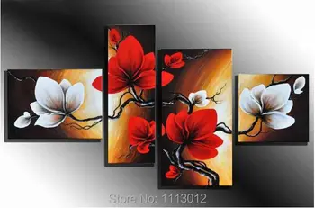 Hand Painted Red Camellia Plum Flower Oil Painting On Canvas 4 Pcs Sets Abstract Home Modern Wall Art Decoration For Living Room
Hand Painted Red Camellia Plum Flower Oil Painting On Canvas 4 Pcs Sets Abstract Home Modern Wall Art Decoration For Living Room