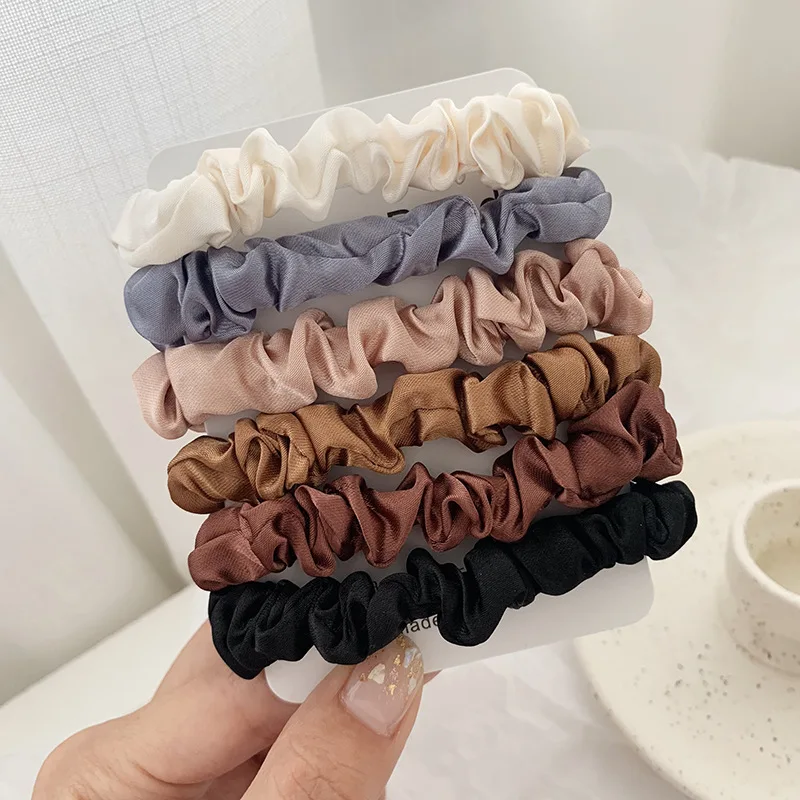 6pcs Women Scrunchies Hairband Hair Tie Elastic Stretch Ponytail Holders Headband Female Solid Color Wild Hair Accessories
6pcs Women Scrunchies Hairband Hair Tie Elastic Stretch Ponytail Holders Headband Female Solid Color Wild Hair Accessories