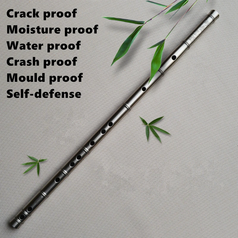 Titanium Metal Flute CDEFG Key Imitation Bamboo Joint Flauta Profissional Music Instrument Self-defense Weapon Metal flute
Titanium Metal Flute CDEFG Key Imitation Bamboo Joint Flauta Profissional Music Instrument Self-defense Weapon Metal flute