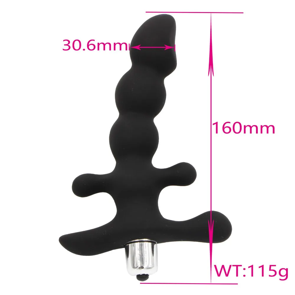 Anal Beads Butt Plug Soft Anal Plug Vibrator Prostate Massager Masturbator G-spot Anal Sex Toys for Woman Men Gay Erotic Toys