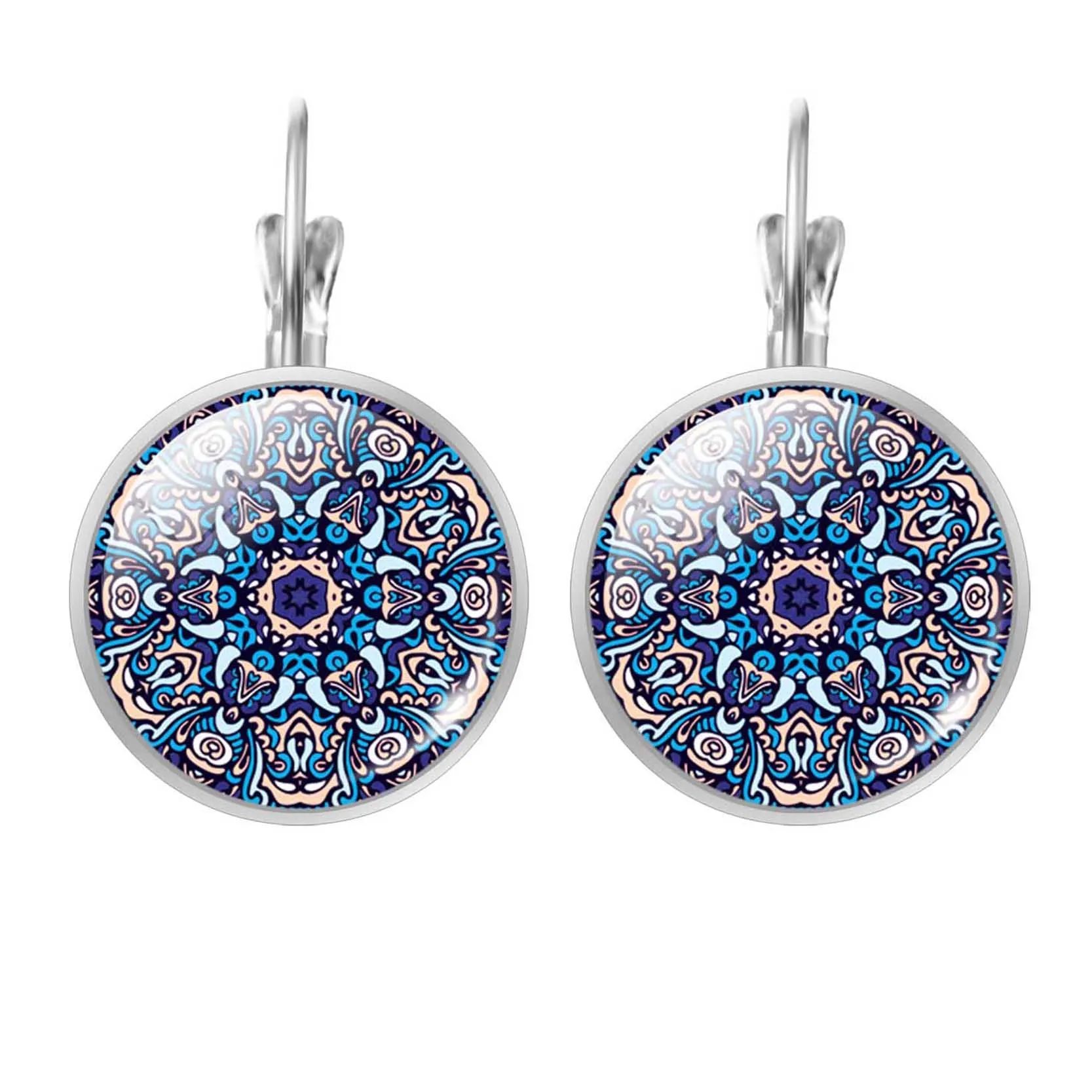 New Fashion Jewelry Mandala OM Symbol Glass Cabochon Earring Buddhism Zen Handmade Stud Earrings For Women
New Fashion Jewelry Mandala OM Symbol Glass Cabochon Earring Buddhism Zen Handmade Stud Earrings For Women