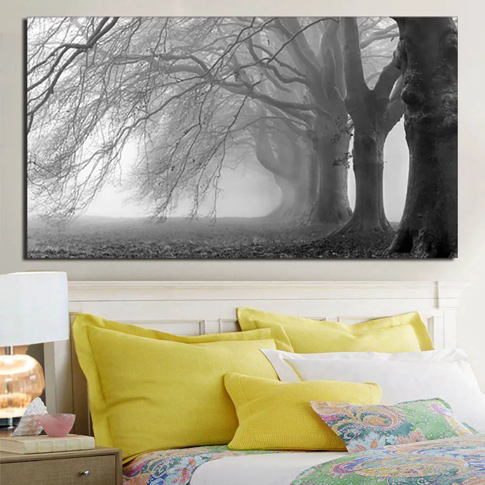 Tree in Heavy Fog Canvas Wall Art Painting Black White Posters and Prints Natural Landscape Wall Picture for Living Room Decor
Tree in Heavy Fog Canvas Wall Art Painting Black White Posters and Prints Natural Landscape Wall Picture for Living Room Decor