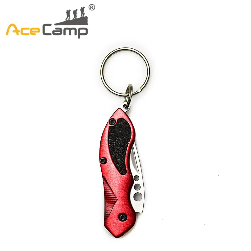 

AceCamp Folding Knife Portable Camping Survival Hunting Knife Outdoor Rescue Tactical Fishing Combat Flip Knives with Keychain