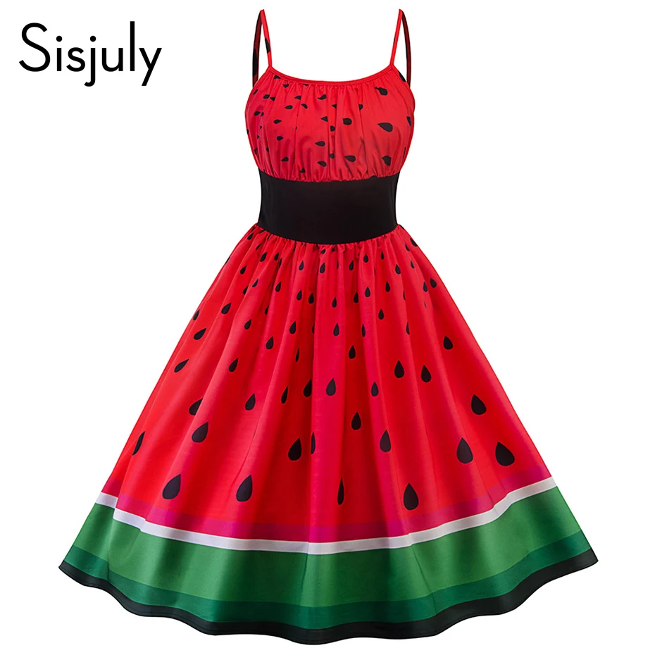 Sisjuly women dress summer strapless dress elastic waist watermelon print a-line red 2019 cute chic girls sleeveless hot dresses
Sisjuly women dress summer strapless dress elastic waist watermelon print a-line red 2019 cute chic girls sleeveless hot dresses