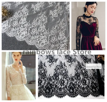3 meters /lot 75-150cm width Black white red blue Eyelash Lace Fabric DIY Wedding dress fabric French Lace garment accessories
3 meters /lot 75-150cm width Black white red blue Eyelash Lace Fabric DIY Wedding dress fabric French Lace garment accessories