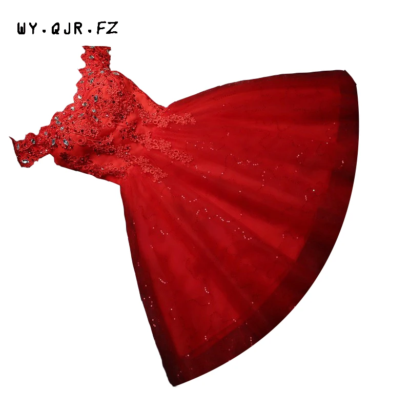 Real photos Bridesmaid dress short the new spring summer bride marriage gauze dress white Lace Up Sexy costumes prom red #HA5
Real photos Bridesmaid dress short the new spring summer bride marriage gauze dress white Lace Up Sexy costumes prom red #HA5