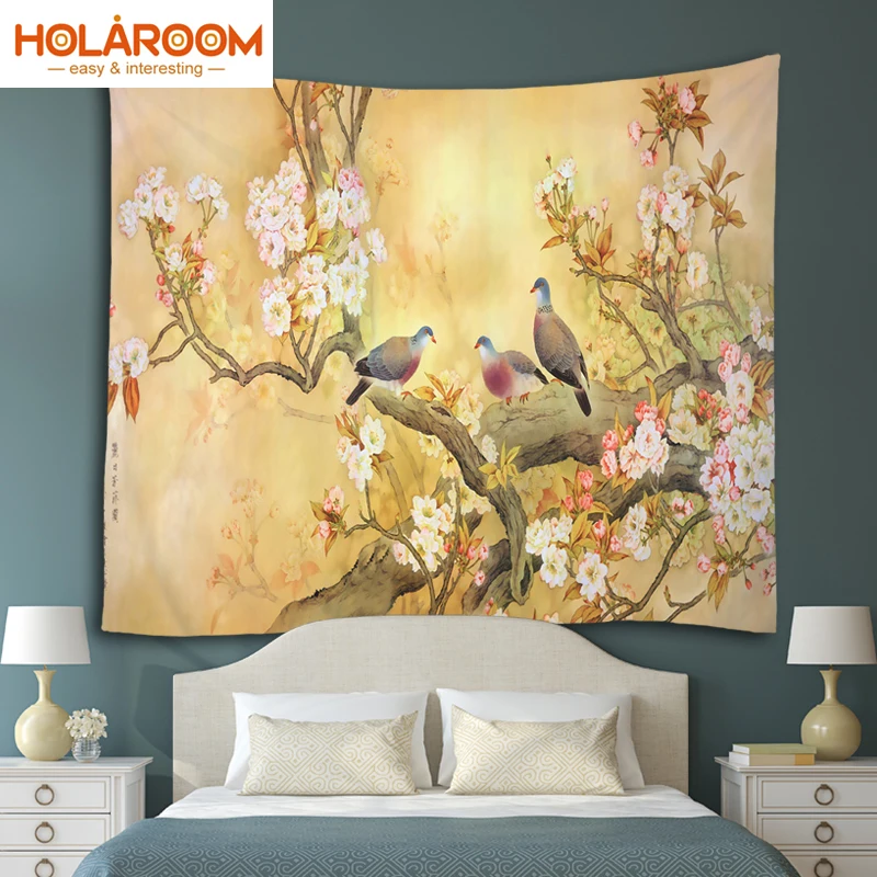Chinese style Floal Tapestry flowers birds wall hanging Tapestries Home Decor Beach Towel Yoga Mat Picnic Blanket table cloth
Chinese style Floal Tapestry flowers birds wall hanging Tapestries Home Decor Beach Towel Yoga Mat Picnic Blanket table cloth