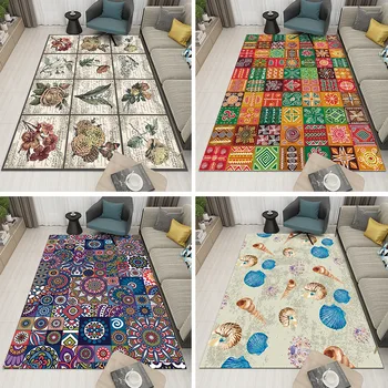 Vintage High Quality Flower Art Carpet for Living Room American Style Geometric Colorful Area Rug Anti Slip Floor Kitchen Mat
Vintage High Quality Flower Art Carpet for Living Room American Style Geometric Colorful Area Rug Anti Slip Floor Kitchen Mat