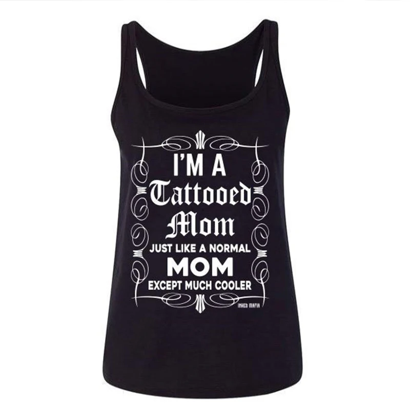 Tattooed Mom Tank Tops Black Top Festival Shirts Sleeveless Sexy Women Clothing Tank Top Drop Shipping
Tattooed Mom Tank Tops Black Top Festival Shirts Sleeveless Sexy Women Clothing Tank Top Drop Shipping