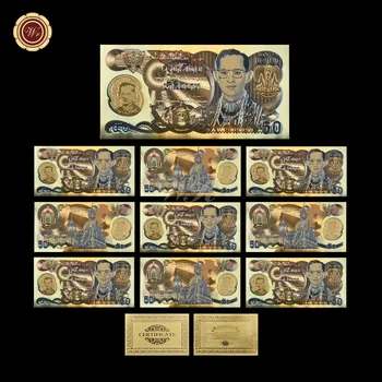WR Gift Ideas for Men Colorful Gold Banknote Collectible 50 Baht Gold Foil Paper Money Hot Sale Bill Note for Home Decor
WR Gift Ideas for Men Colorful Gold Banknote Collectible 50 Baht Gold Foil Paper Money Hot Sale Bill Note for Home Decor