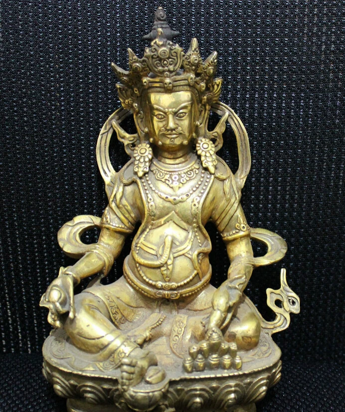song voge gem S4225 8" Chinese Bronze Gilt Buddhism Yellow Jambhala Buddha Statue Tibet Joss Set
song voge gem S4225 8" Chinese Bronze Gilt Buddhism Yellow Jambhala Buddha Statue Tibet Joss Set