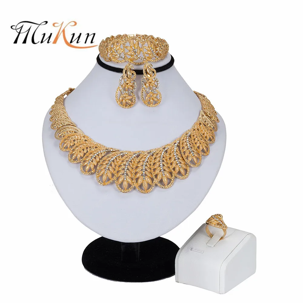 MUKUN 2019 Crystal Bridal Jewelry Sets For Women Nigerian African Beads Jewelry Set Turkish Wedding Necklace and Earrings Set
MUKUN 2019 Crystal Bridal Jewelry Sets For Women Nigerian African Beads Jewelry Set Turkish Wedding Necklace and Earrings Set
