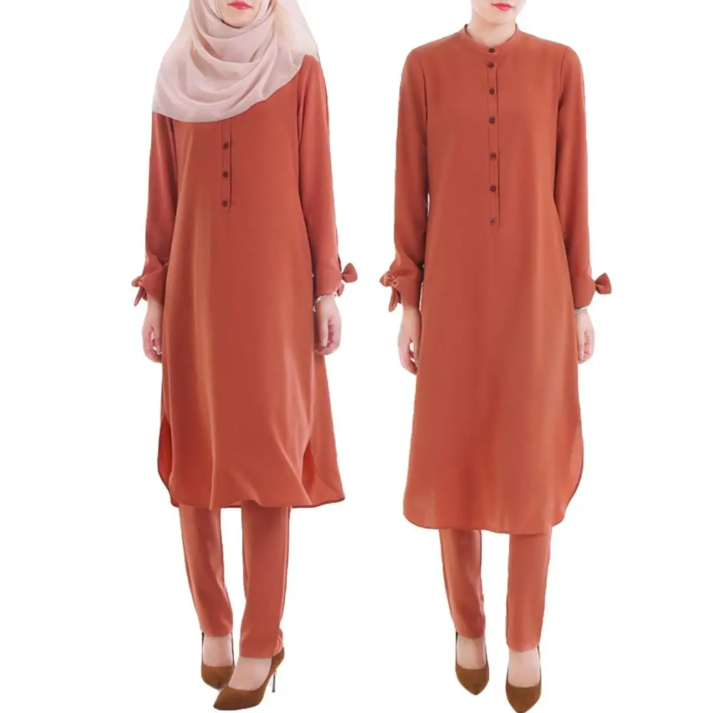 2 Pieces Set Women Ramadan Islamic Clothing Muslim Top Pants Suits Bangladesh Kaftan Dubai Turkey Turkish Trousers Shirt Fashion
2 Pieces Set Women Ramadan Islamic Clothing Muslim Top Pants Suits Bangladesh Kaftan Dubai Turkey Turkish Trousers Shirt Fashion