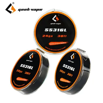 Original GeekVape Atomizer DIY SS316L Tape Wire 10m 32.8 feet Length Well wrapped DIY Tape Wire for RDA RBA Coil ecigarette wire
Original GeekVape Atomizer DIY SS316L Tape Wire 10m 32.8 feet Length Well wrapped DIY Tape Wire for RDA RBA Coil ecigarette wire