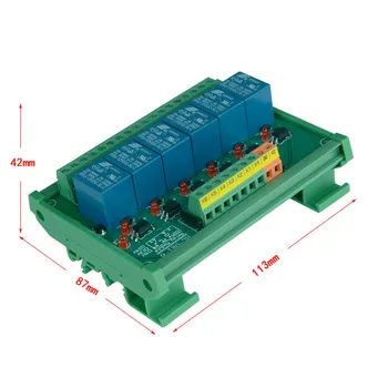 6 channel Trigger Voltage Relay Module PLC realy module optocoupler relay module DIN rail mounting. PLC control module
6 channel Trigger Voltage Relay Module PLC realy module optocoupler relay module DIN rail mounting. PLC control module
