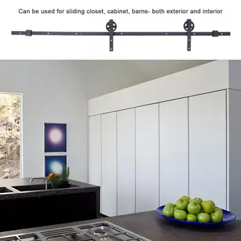 8FT Sliding Barn Door Hardware Roller Track Rail Kit Set for Closet Cabinet Sliding Roller for Cabinet
8FT Sliding Barn Door Hardware Roller Track Rail Kit Set for Closet Cabinet Sliding Roller for Cabinet