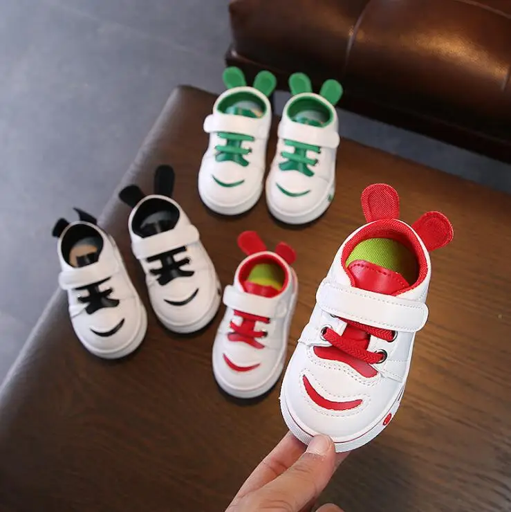 

25% Spring summer Baby girls boys Casual Shoes back with two ears style Toddler kids girl boy shoes 3colors 16-20 8814 TX09