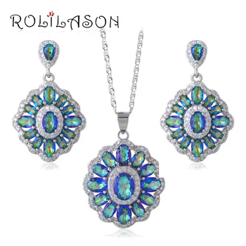ROLILASN gifts Rainbow Mystic Zirconia Stamped crystsal Necklace Earrings Jewelry Sets JS662
ROLILASN gifts Rainbow Mystic Zirconia Stamped crystsal Necklace Earrings Jewelry Sets JS662