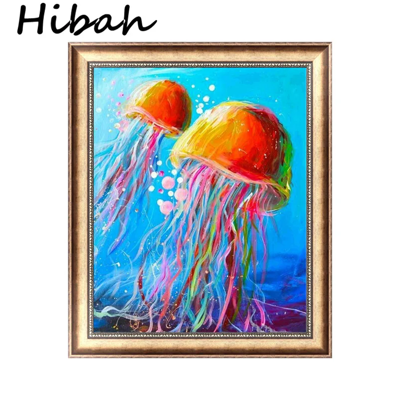Round diamond embroidery 5D DIY diamond cross stitch Marine life series jellyfish Mosaic home decoration.
Round diamond embroidery 5D DIY diamond cross stitch Marine life series jellyfish Mosaic home decoration.