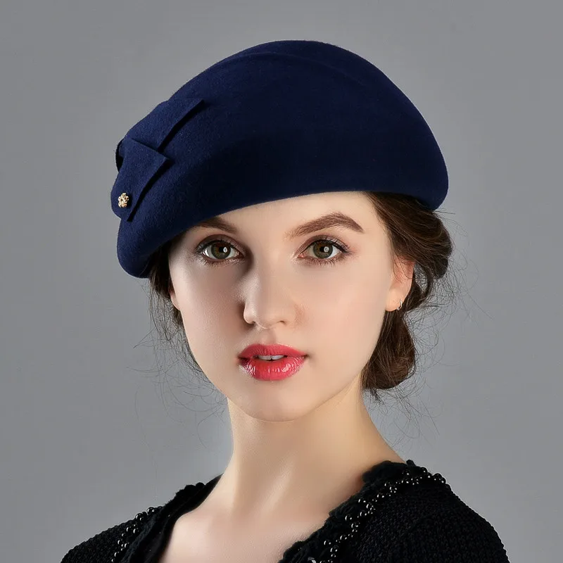 Hat Female Autumn Winter New Woolen Beret Hats Elegant Korean Version Berets Wild Cap Girl Ladies Fashion Warm Soft Caps H6733 | Аксессуары