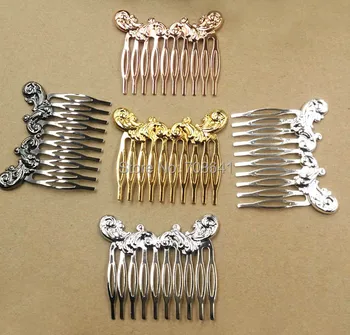 55x50mm Multi-color Plated Brass Metal Blank Filigree Flower 10 teeth Hairwear Hair Combs DIY Settings Findings Wholesale
55x50mm Multi-color Plated Brass Metal Blank Filigree Flower 10 teeth Hairwear Hair Combs DIY Settings Findings Wholesale