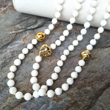 3 Strands Natural white Stone beads Necklace,handcrafted gold color pearl Bead Necklace for Women Jewelry NK316
3 Strands Natural white Stone beads Necklace,handcrafted gold color pearl Bead Necklace for Women Jewelry NK316