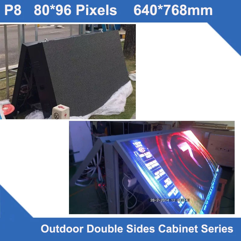 kaler Display LED P8 Outdoor SMD led panel 640*768mm Double Sides front open maintenance Cabinet LED display screen fixed use
kaler Display LED P8 Outdoor SMD led panel 640*768mm Double Sides front open maintenance Cabinet LED display screen fixed use
