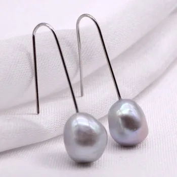 Simple drop earrings. Natural freshwater baroque pearl. Multicolor. 925 sterling silver. Women's silver earrings
Simple drop earrings. Natural freshwater baroque pearl. Multicolor. 925 sterling silver. Women's silver earrings