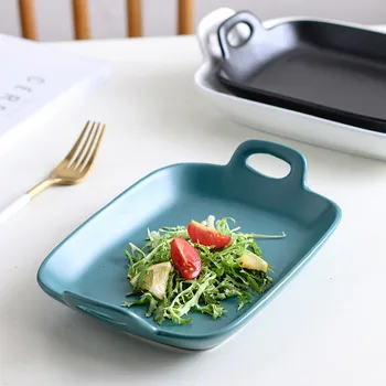 Ceramic Plate Baking Pan Salad Dish Food Tray Dinner Plate Assiette Double-ear Cheese Risotto Baked Dish Kitchenware Vajilla
Ceramic Plate Baking Pan Salad Dish Food Tray Dinner Plate Assiette Double-ear Cheese Risotto Baked Dish Kitchenware Vajilla