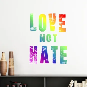 LGBT Rainbow Gay Lesbian Transgender Bisexuals Support Love Not Hate Flag Illustration Wall Sticker Art Wallpaper for Room Decal
LGBT Rainbow Gay Lesbian Transgender Bisexuals Support Love Not Hate Flag Illustration Wall Sticker Art Wallpaper for Room Decal